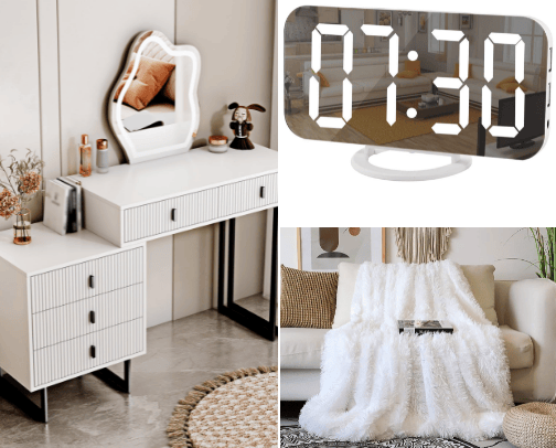 Cozy Corners: White cover photo collage