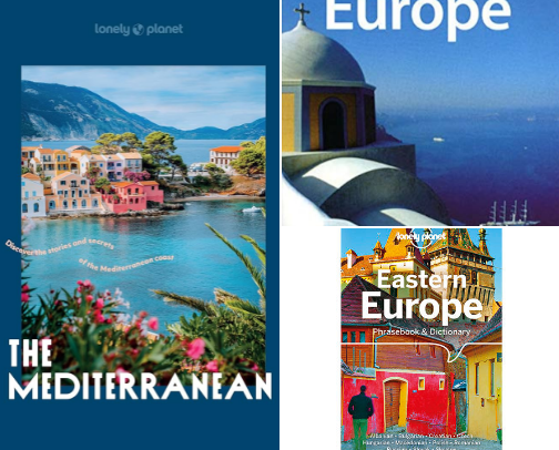 Save & Read - Lonely Planet The Mediterranean: Over 30 Mesmerising Cities & Islands | 15 Weekend Long Road Trip Itineraries | Tips on Where to Eat & What to See | Stunning Photography guide bundle cover photo collage