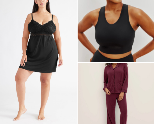 Knix underwear, sleepwear and everyday clothing made for comfort and cover photo collage