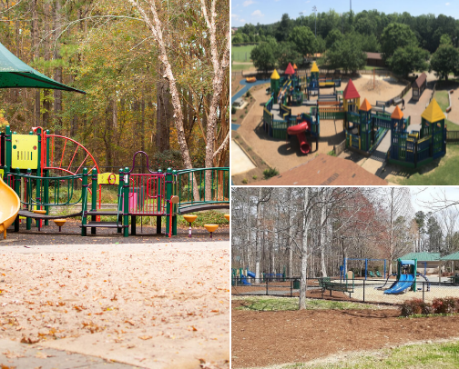 Our favorite playgrounds in the Triangle! 🛝 cover photo collage