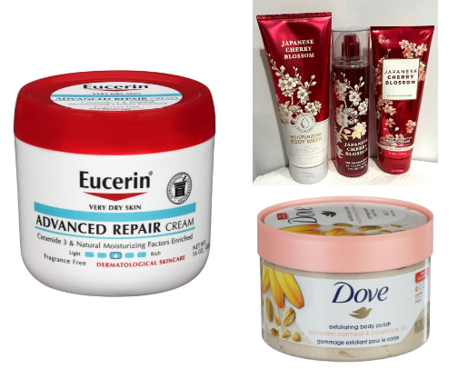Shower And After Shower Must-Haves. cover photo collage