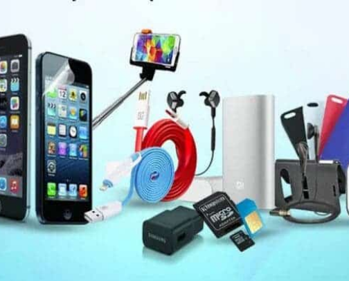 Smart phones,accessories and gadgets cover photo collage