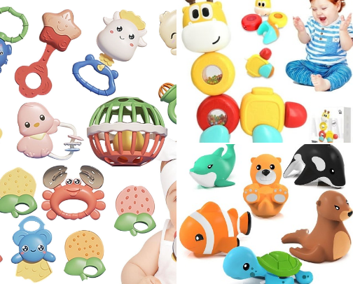 Baby stocking stuffers cover photo collage