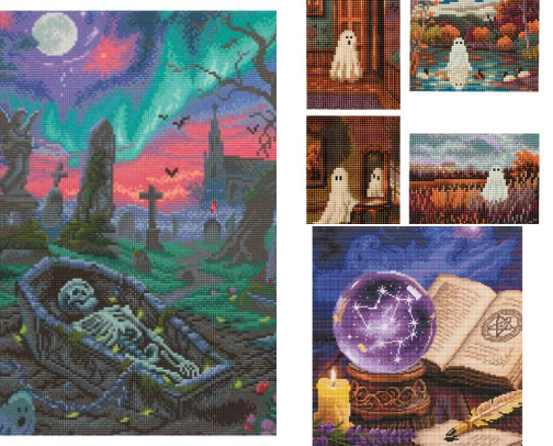 Halloween Diamond Art cover photo collage