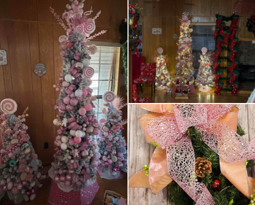 Pink Candy Christmas Tree cover photo collage