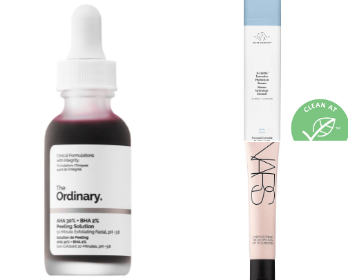 Skincare products cover photo collage