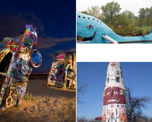 Route 66: The ‘Touch This, Not That’ Guide — Celebrating 100 Years of Tactile Landmarks cover photo collage