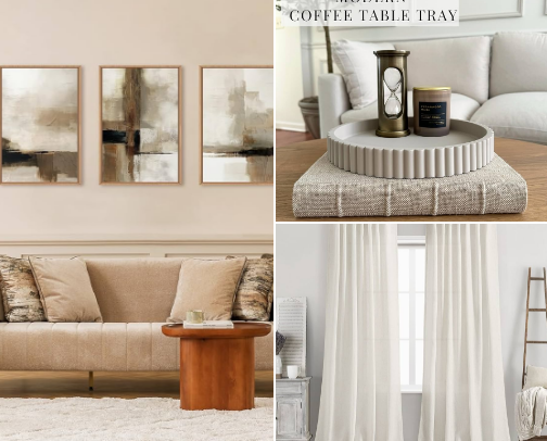 Clean & Cozy Living Room Essentials cover photo collage