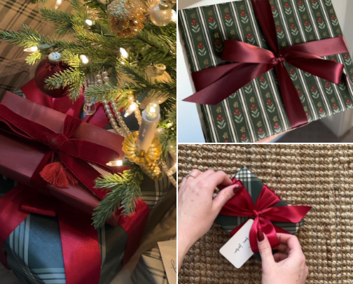 Classy & Traditional Holiday Gift Wrap cover photo collage