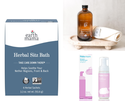 what actually helped me labor + postpartum. cover photo collage