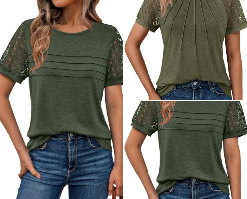 Cute Lace Short-Sleeve Tops You Can Actually Wear to Work cover photo collage