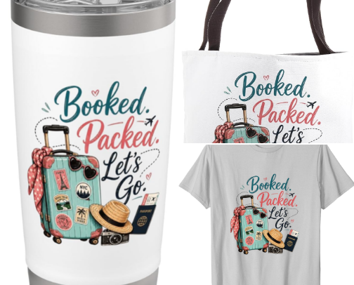 Travel Merch for your Bucket List Trip cover photo collage