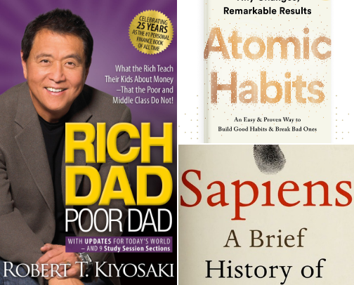 Life-Changing Non-Fiction ; book recs cover photo collage