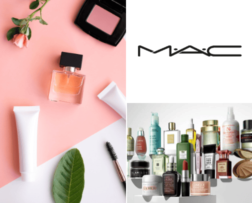 Beauty cosmetics cover photo collage