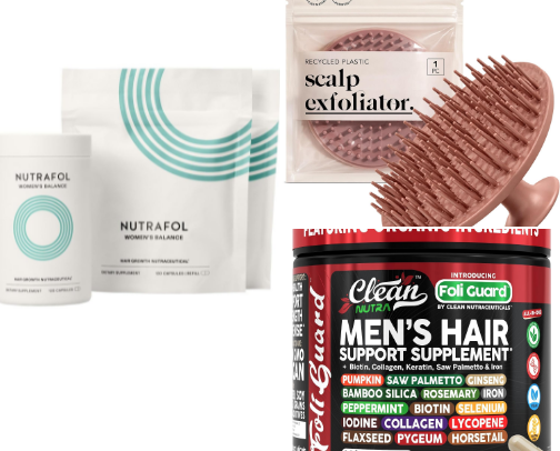 Hair Care Items cover photo collage