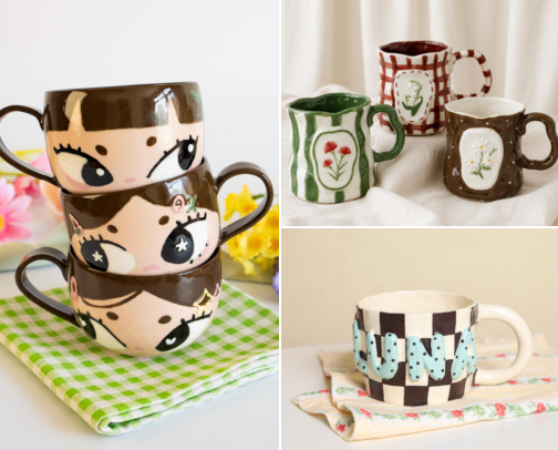 MUGS N CERAMICS FROM ETSY I LOVE cover photo collage
