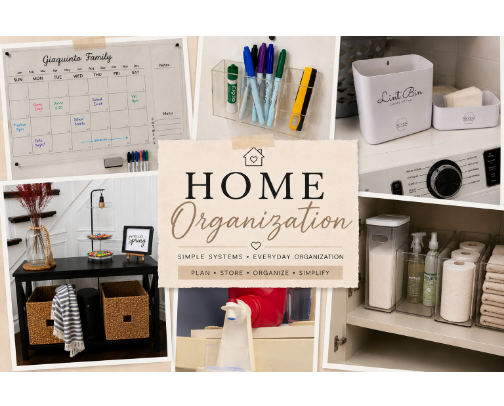 Home Organization cover photo collage