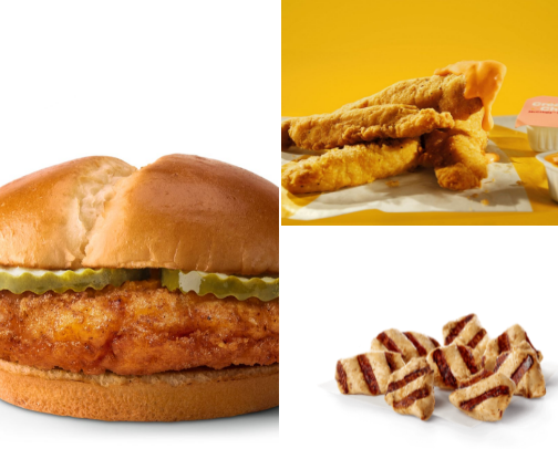 fast food edition: lower calorie higher protein options for on the go. cover photo collage