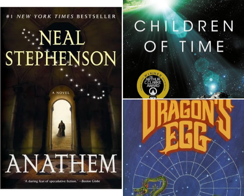 TOP hard sci-fi books cover photo collage