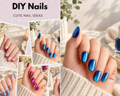 DIY Mani's & Pedi's (Press-on's that last!) cover photo collage