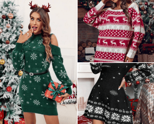 Women's Jumper Dresses 🎄👗 cover photo collage
