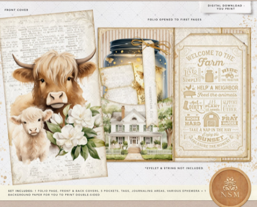 Printable Junk Journal Projects for Summer cover photo collage