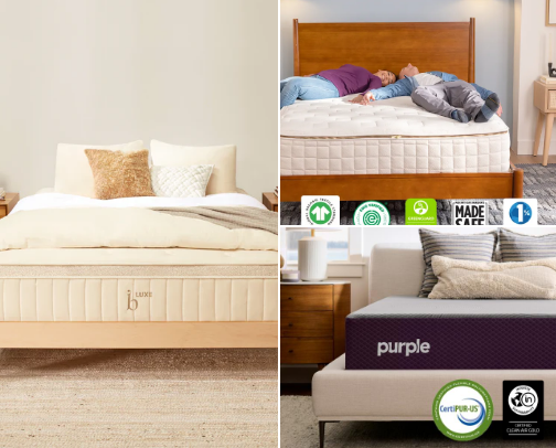 Organic bedding cover photo collage