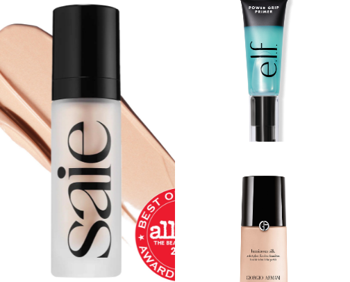 Glowy, soft glam makeup routine (oily/acne safe) cover photo collage