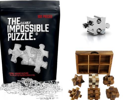 Piece by Piece: A Puzzle Lover’s Guide to Jigsaws, Brain Teasers & 3D Challenges cover photo collage