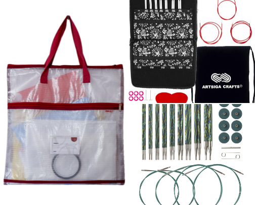 My Favorite Knitting Supplies cover photo collage