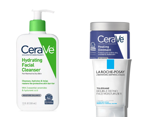 best products for dry skin cover photo collage