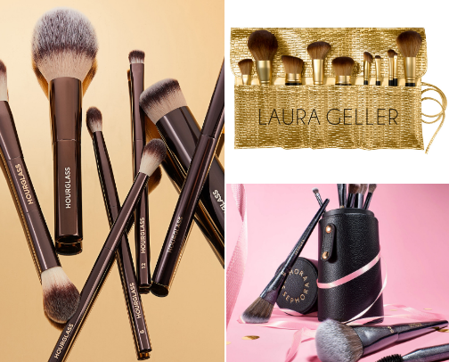 Makeup tools cover photo collage