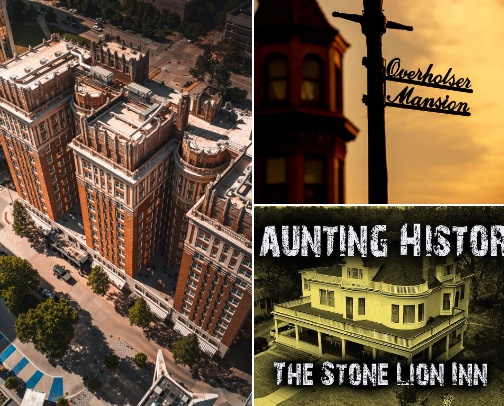 Haunted places to explore in Oklahoma. cover photo collage