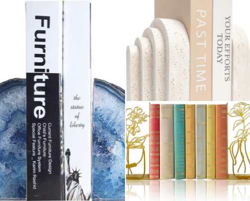 Stunning Book Ends to Elevate Any Book Shelf cover photo collage