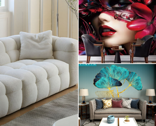Room decoration cover photo collage