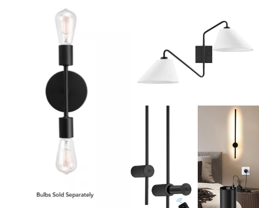Plug in wall sconces cover photo collage