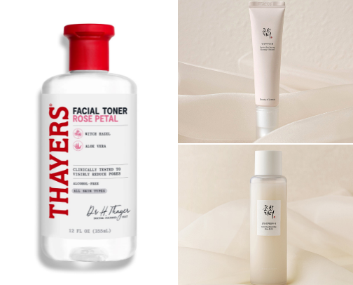 holy grails that cured my skin barrier ⛅️ cover photo collage