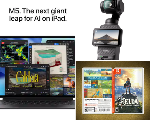 Gadgets and games cover photo collage