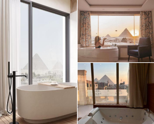 Cairo Stays with bath and Pyramid Views cover photo collage