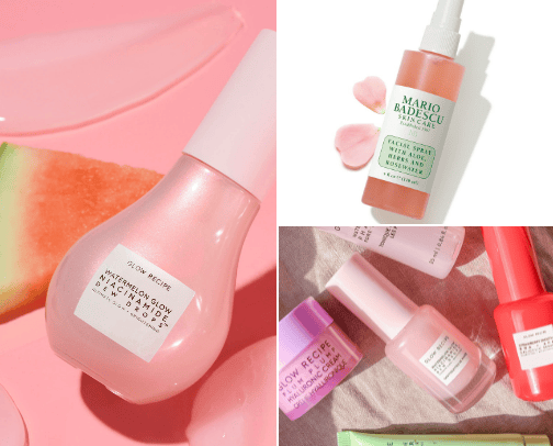 Skincare & Makeup Essentials cover photo collage