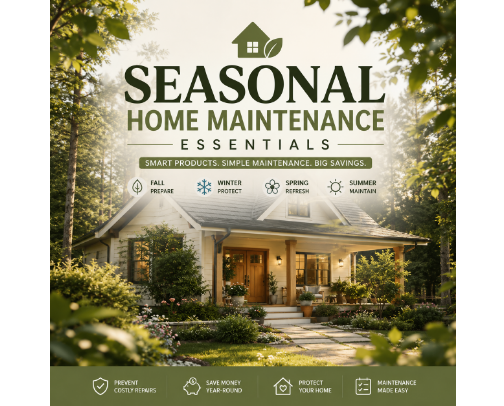 Seasonal Home Maintenance Essentials: Smart Products That Help Prevent Expensive Repairs Year-Round cover photo collage
