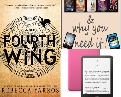 Bookish items cover photo collage