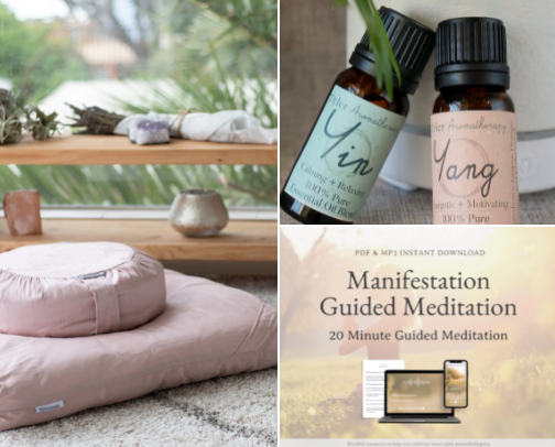 Mindfulness & Meditation Product Ideas cover photo collage