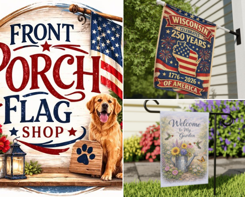 Decorative Garden Flags for Garden Lovers & Gift Giving cover photo collage