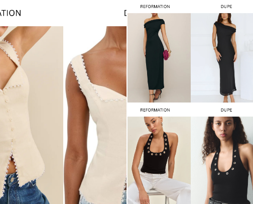 Reformation Dupes cover photo collage