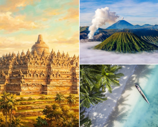 Wanderlust & Beyond: Top Indonesia Destinations cover photo collage