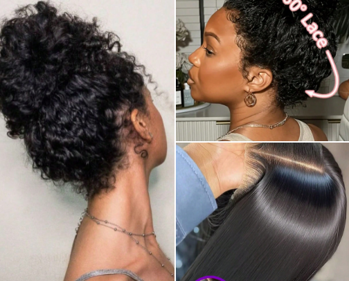 Lace frontal wigs cover photo collage