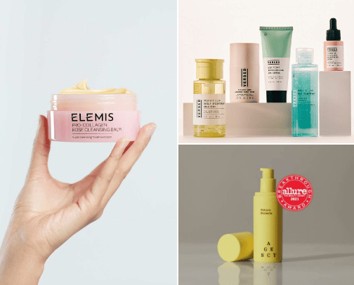 Must-have scincare products for your routine💦 cover photo collage