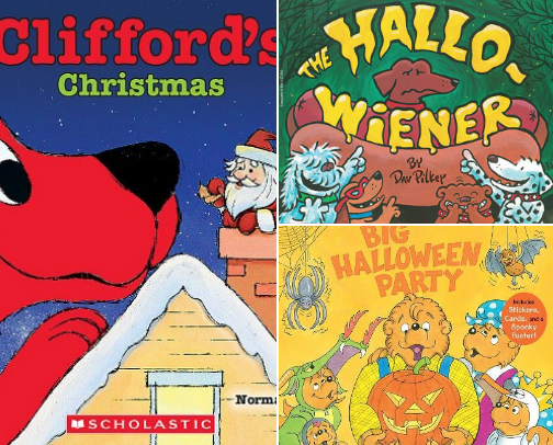 Best Holiday Storybooks for Kids – Halloween Pumpkins to Christmas Magic cover photo collage