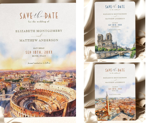 EUROPE Wedding Destination cover photo collage